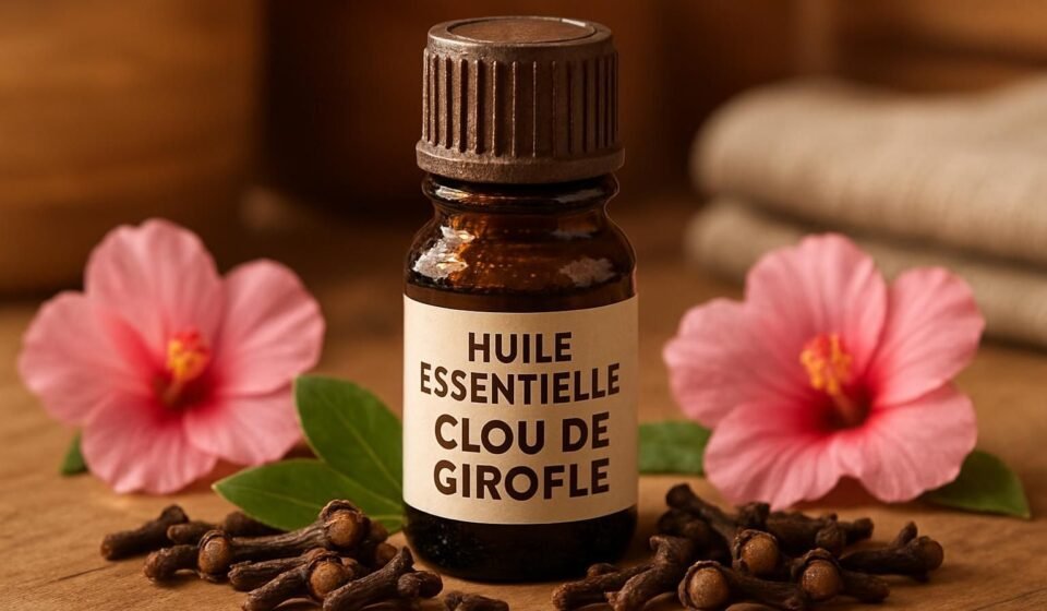 Huile essentielle de clou de girofle : bienfaits et usages pratiques Découvrez les bienfaits extraordinaires de l'huile essentielle de clou de girofle, ses propriétés antiseptiques et anti-inflammatoires, ainsi que ses usages pratiques pour améliorer votre bien-être au quotidien. Idéale pour les soins naturels et les remèdes maison.